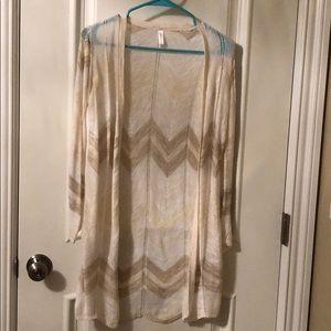 creamy white/tan cardigan from xhilaration